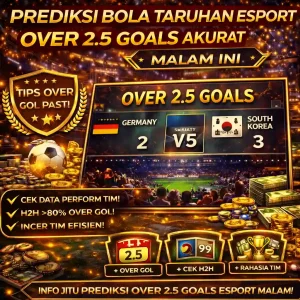 Matchpediaid - Grafik analisis prediksi bola taruhan esport over 2.5 goals dengan data statistik pertandingan akurat malam ini.